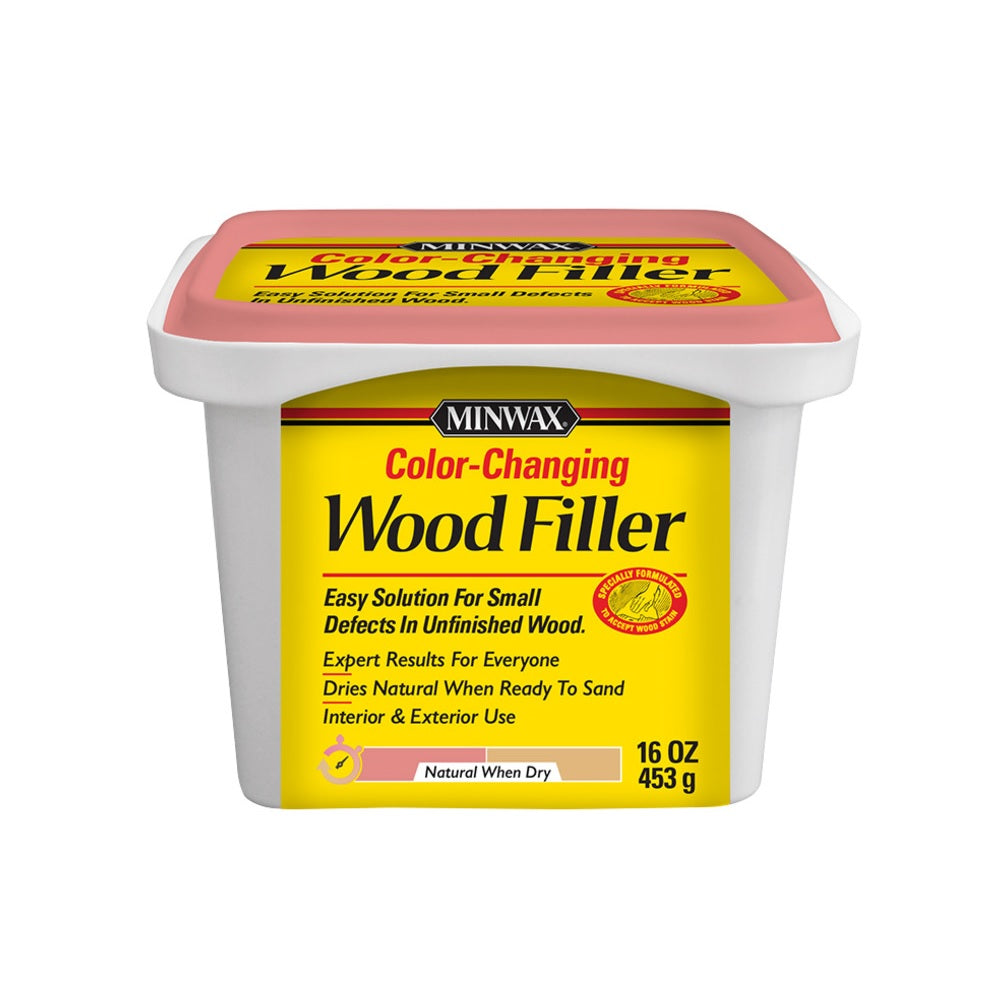 Minwax 448800000 color-changing wood filler, Natural, 16 oz