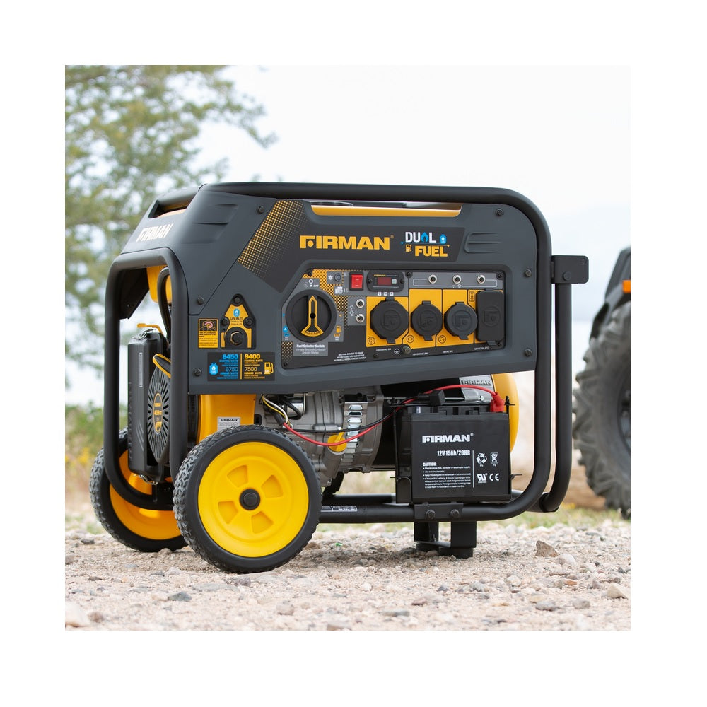 Firman H07552 Propane and Gas Portable Generator, 120 watt, 240 volt