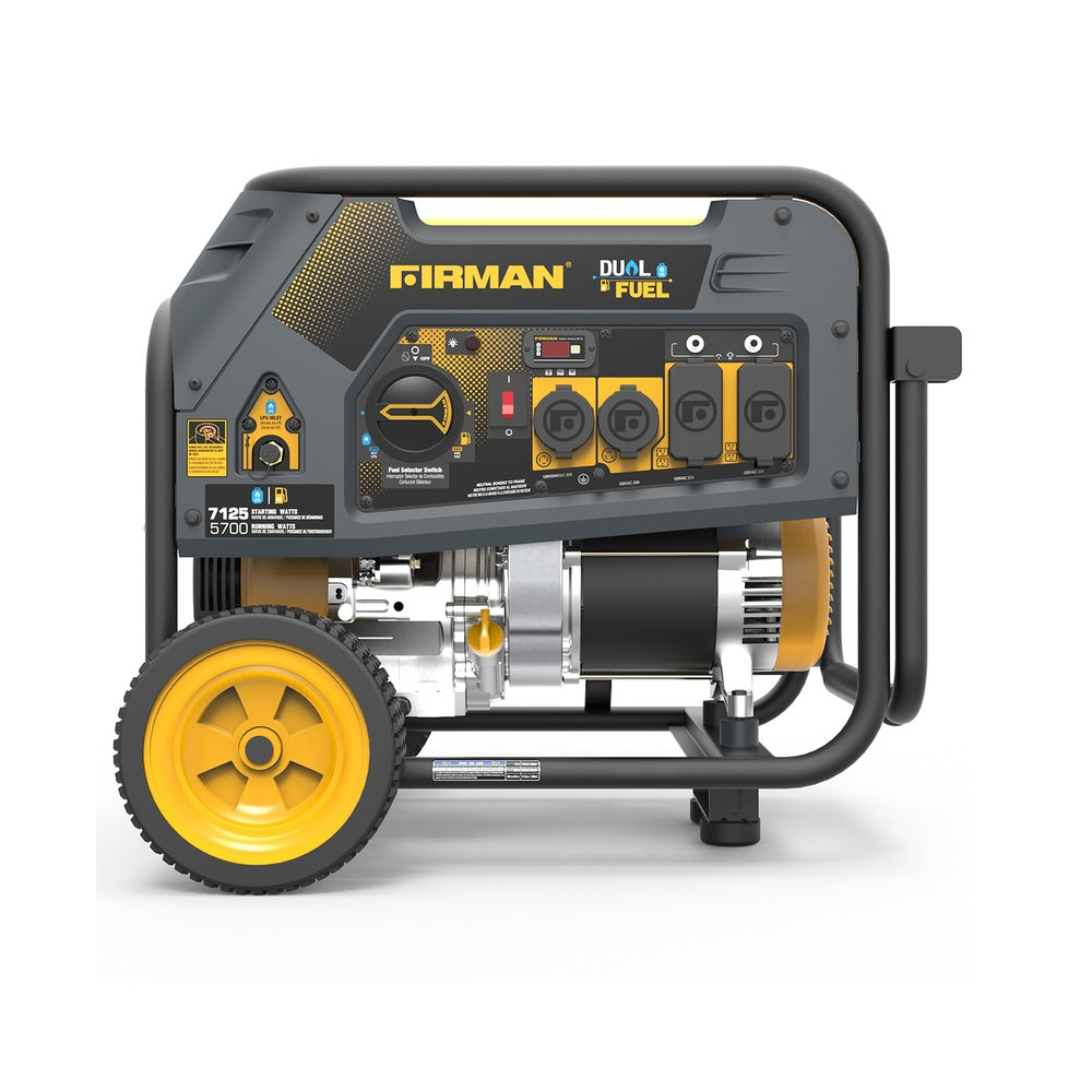 Firman H05754 Propane and Gas Portable Generator, 5700 watt, 120/240 volt