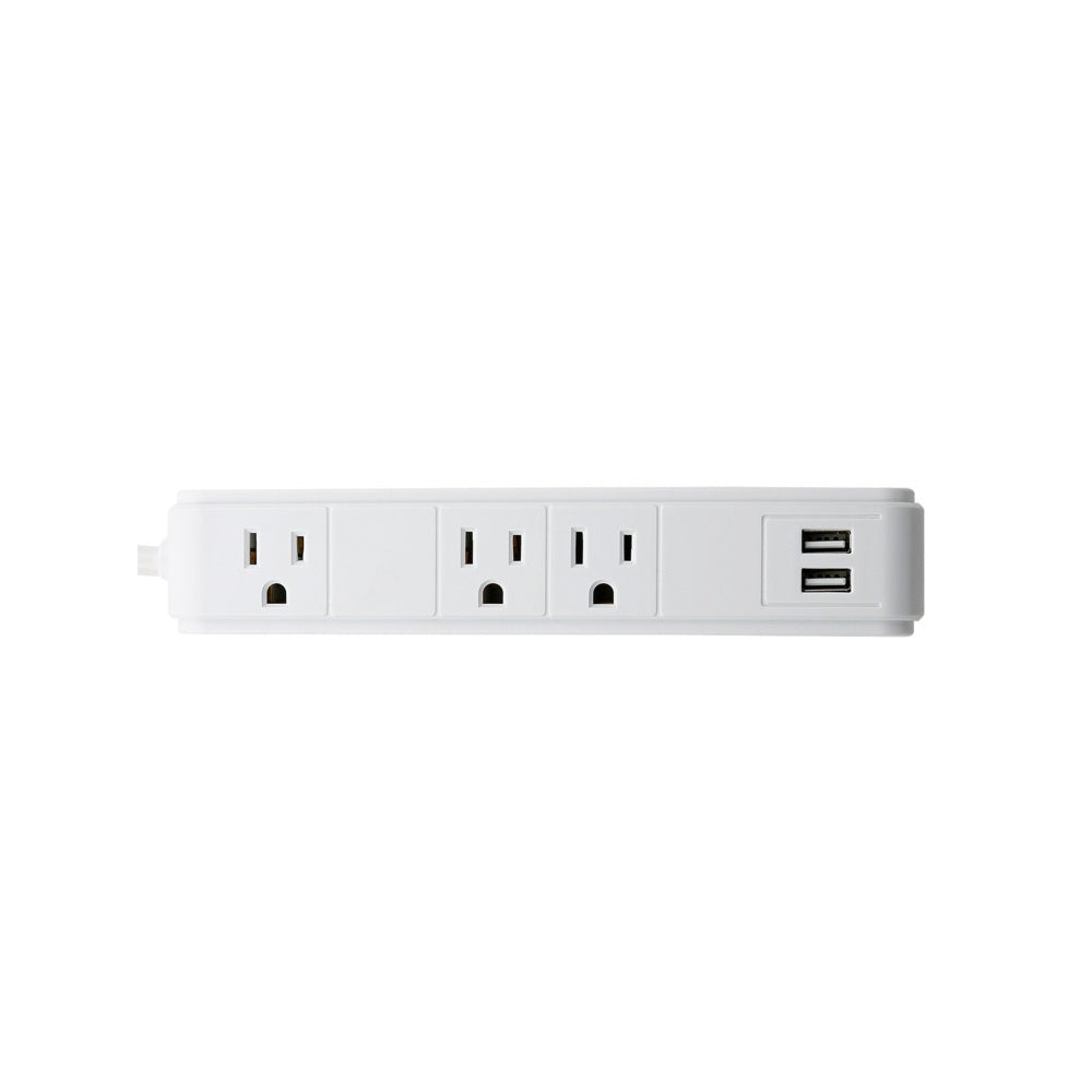 PowerZone ORPBSU061 Surge Strip, White, 3-Gang