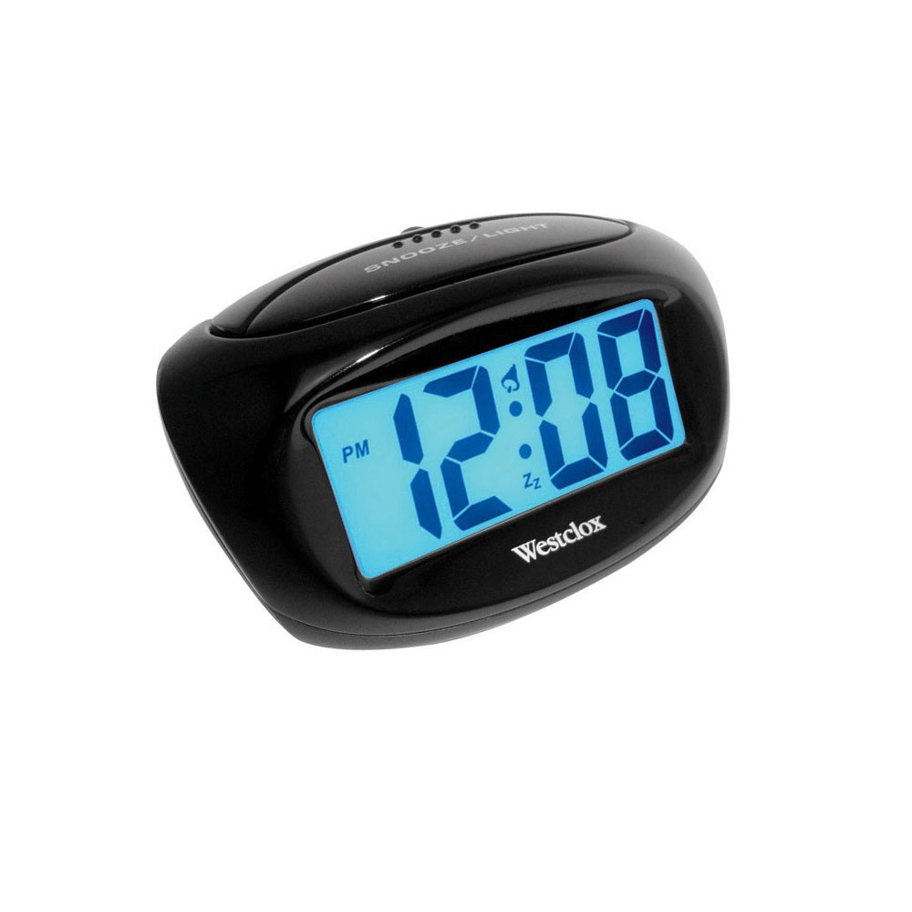 Westclox 70043 LCD Display Alarm Clock, Black