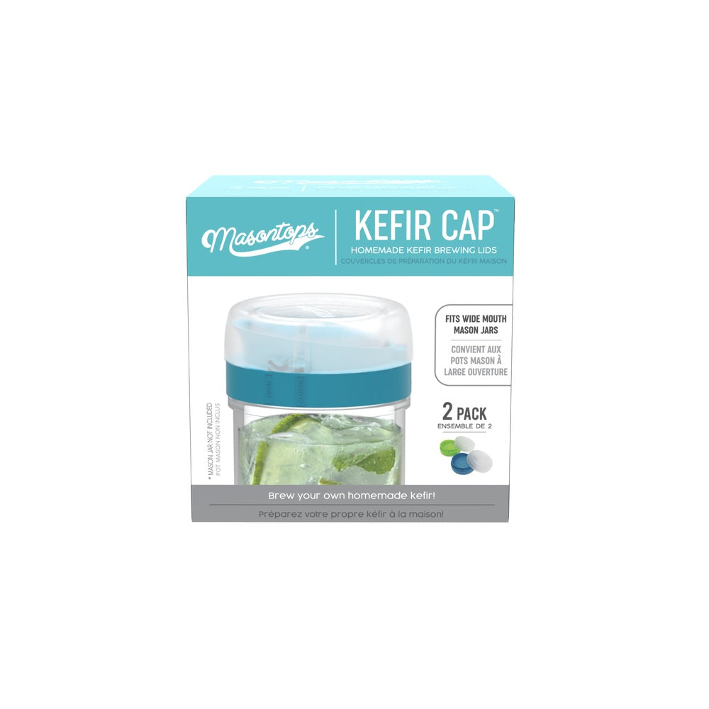 Masontops KC2WGB Wide Mouth Kefir Cap, Plastic, 2 pack