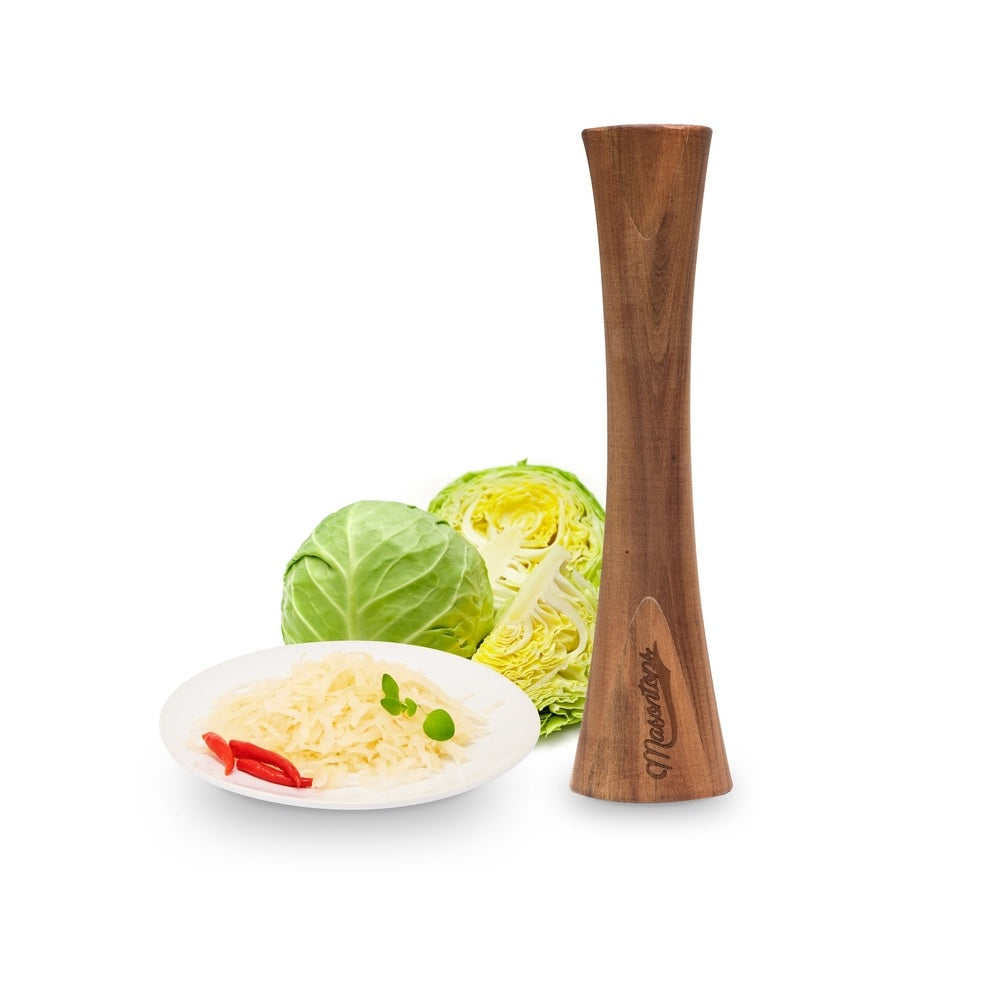 Masontops PKA1 Pickle Packer Vegetable Tamper, 10", Wood