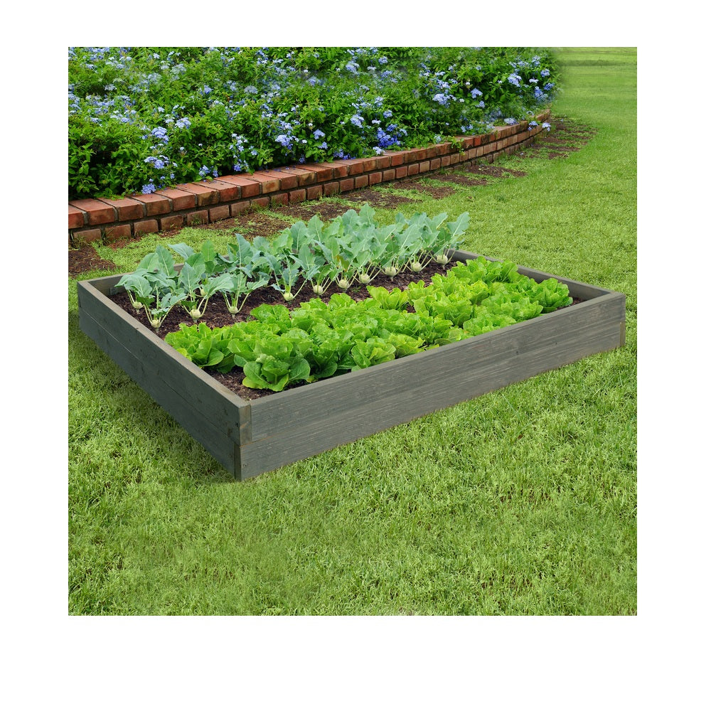 Outdoor Essentials 418532 Wood Planter Box, Rustic Gray