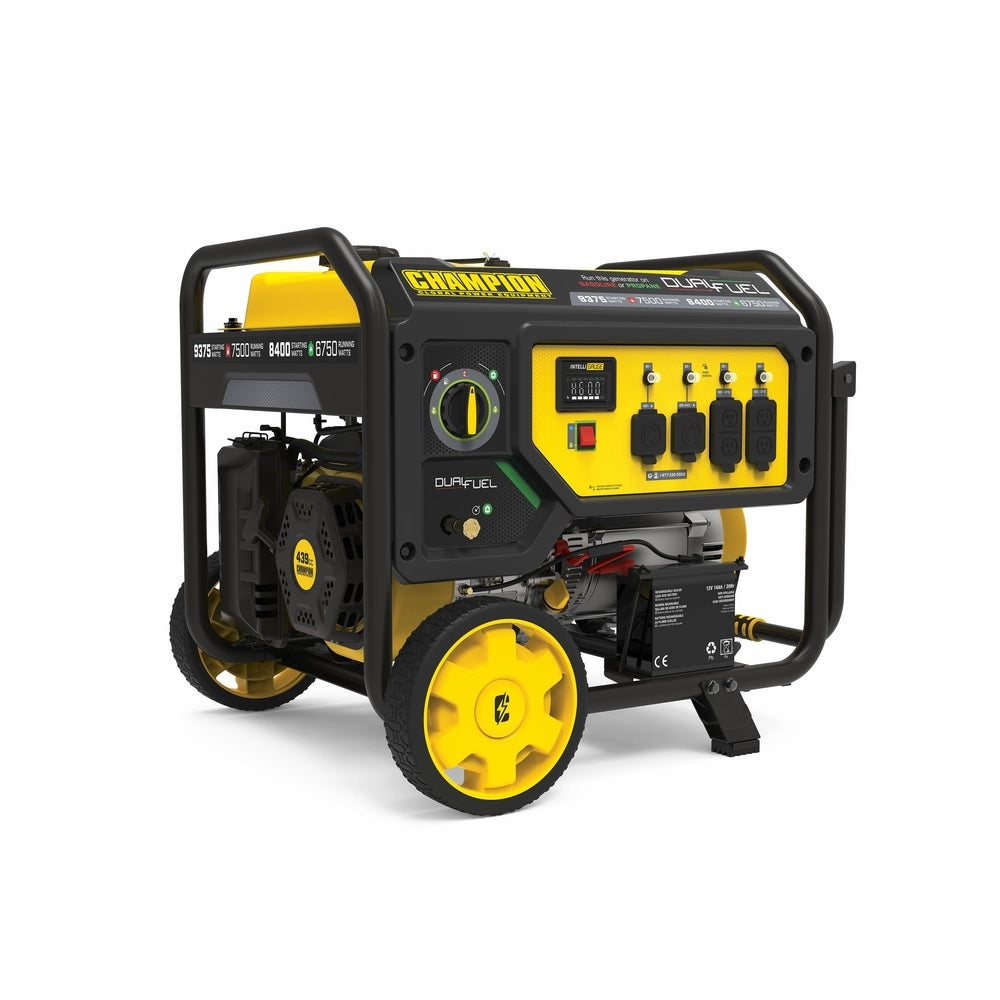 Champion 100891 Natural Gas or Propane Portable Generator, 7500 watt