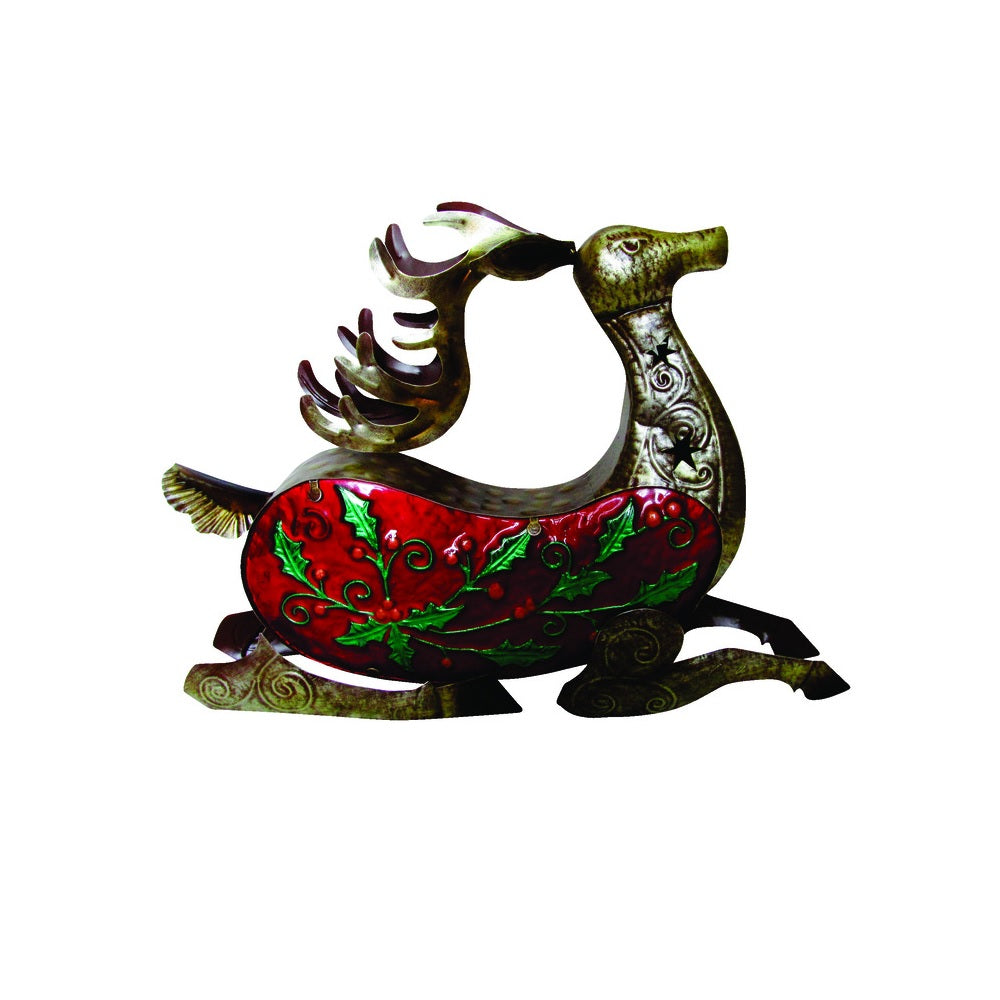 Alpine WQA150 Reindeer Christmas Decoration, Metal, Bronze