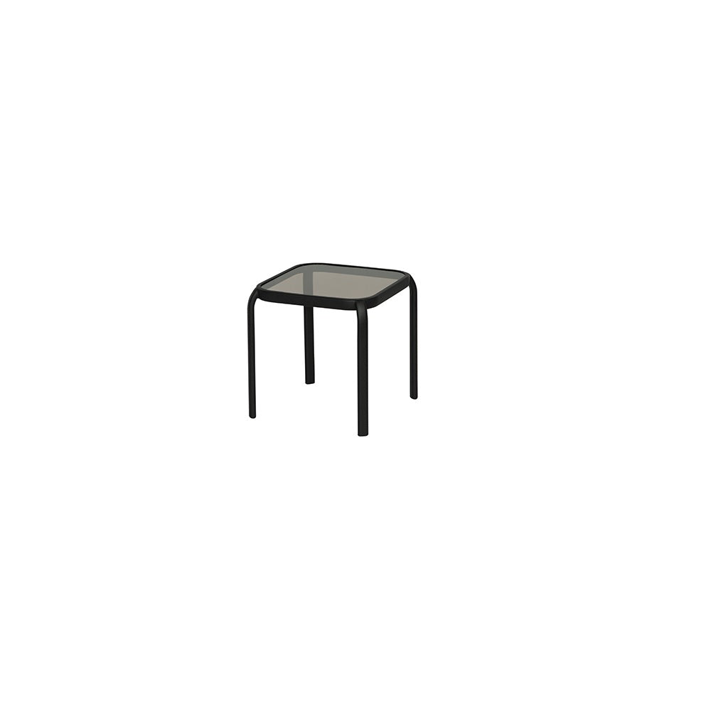 Living Accents TGS16DK Roscoe Square Side Table, Black