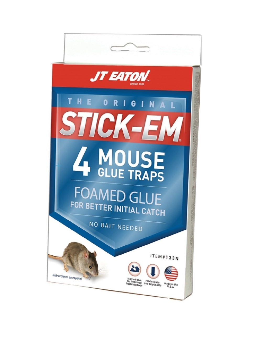 Jt Eaton 133N Stick-Em Mouse Glue Trap, Plastic