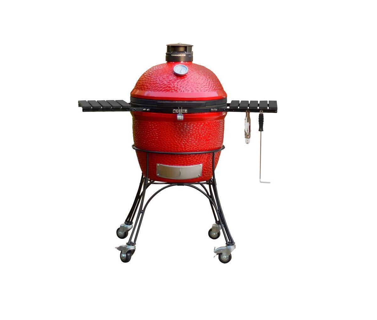 Kamado Joe KJ23RHC Classic Joe II Kamado Grill and Smoker, Red, 18 inch