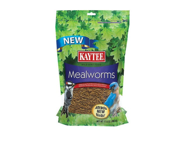 Kaytee 100505655 Dried Mealworms, 17.6 Oz