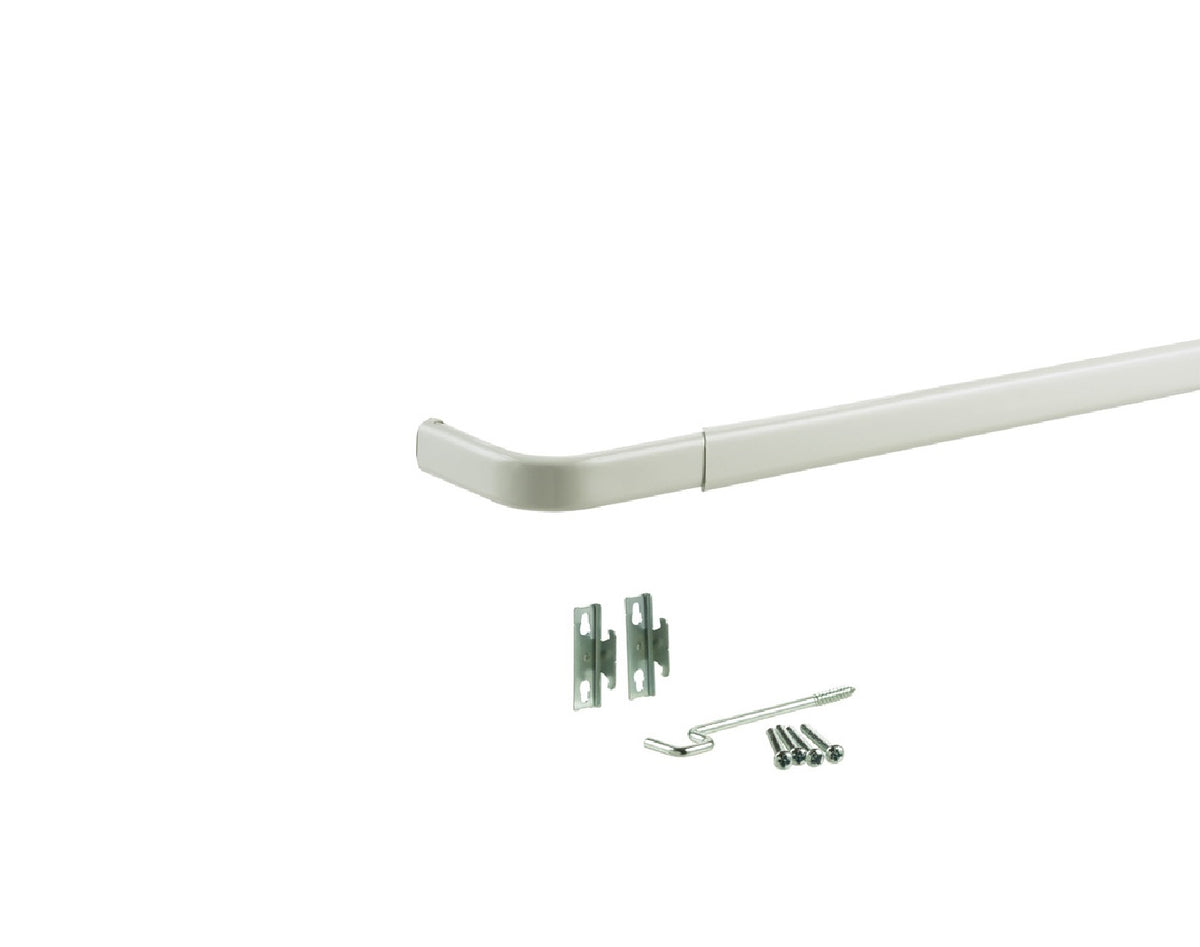 Kenney KN512 Curtain Rod, White, 48 inch - 84 inch