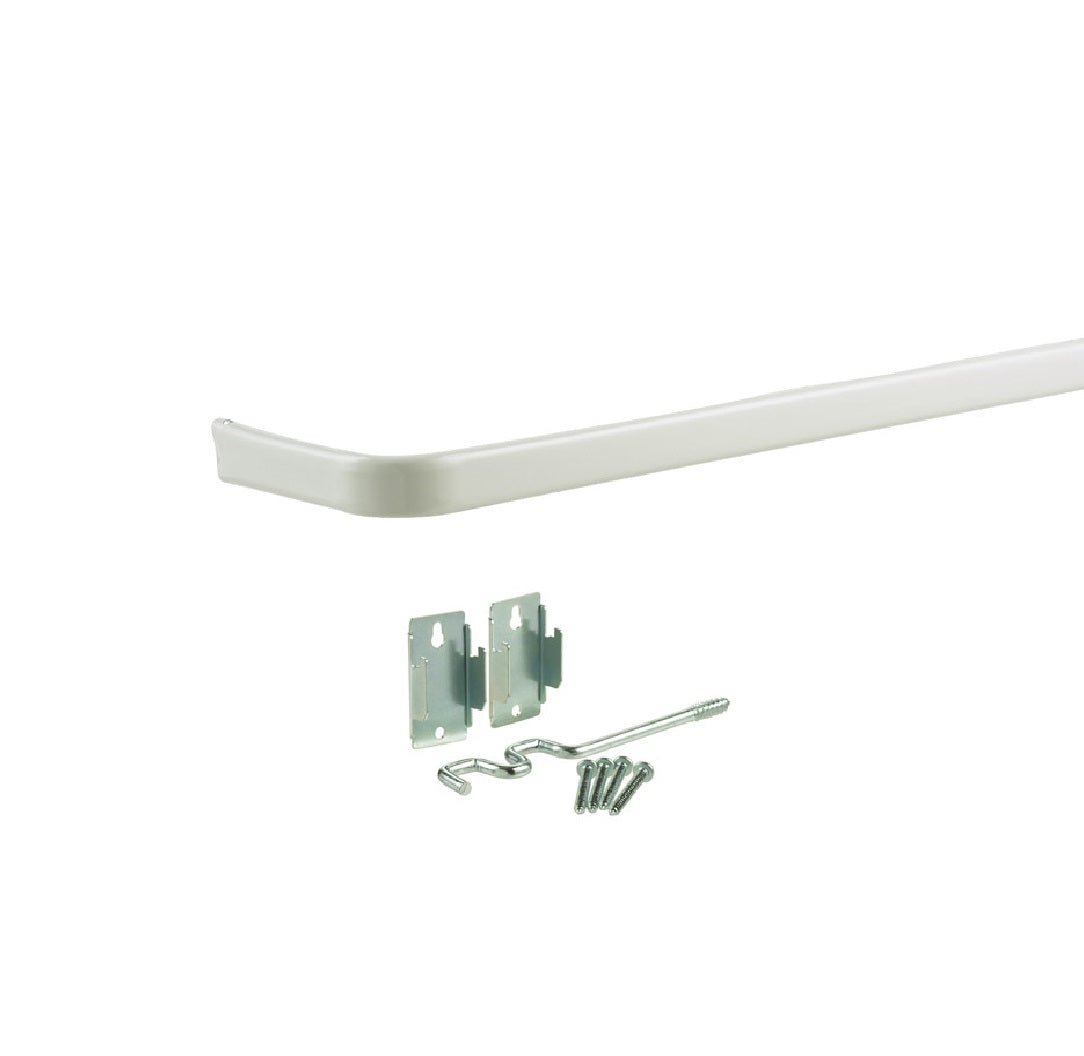 Kenney KN522 Curtain Rod, White, 48 inch X 86 inch