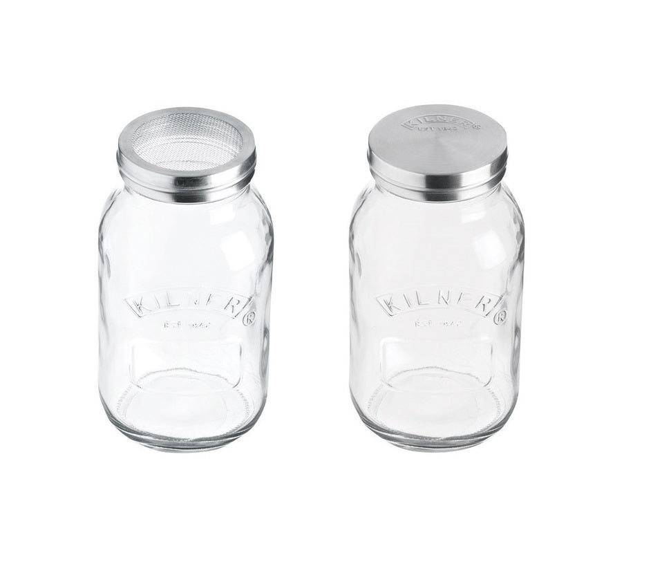 Kilner 0025.840 Sifter Jar, Glass, Clear, 34 Oz