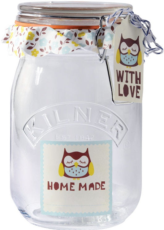 Kilner 0025491 Round Clip Top Storage Jar, 34 Oz