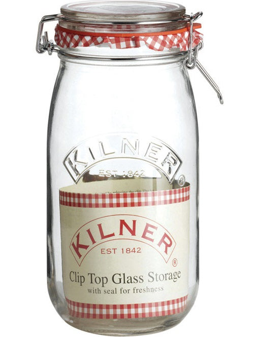 Kilner 0025492 Round Clip Top Storage Jar, 51 OZ