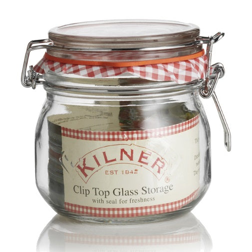 Kilner 0025490 Round Clip Top Storage Jar, 17 Oz