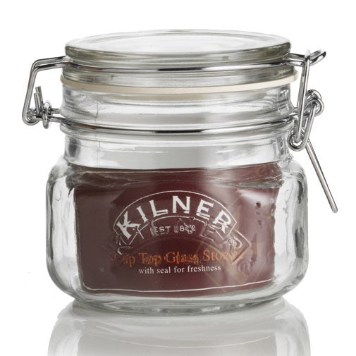 Kilner 25510 Square Clip Top Storage Jar, 17 Oz