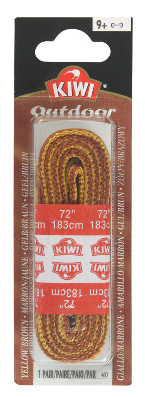 Kiwi 70448 Outdoor Boot Lace, 72", Yellow & Brown