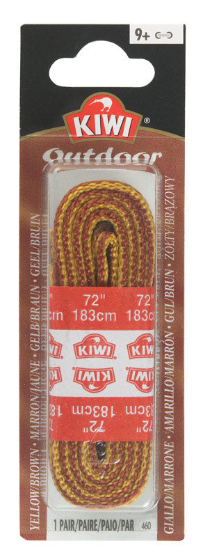 Kiwi 70448 Outdoor Boot Lace, 72", Yellow & Brown