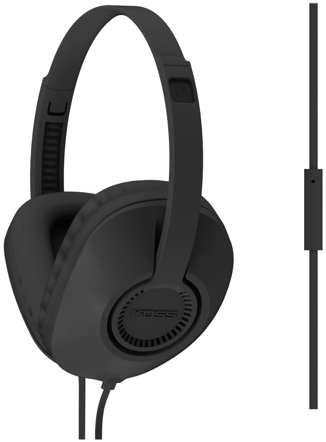 Koss 189270 Adjustable Headphone Stereo Overear, Black