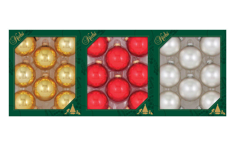 Krebs ACE410025A Glass Ornament, 2-5/8"