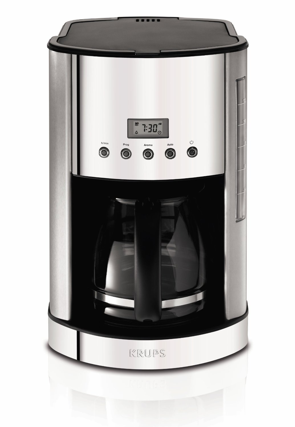 Krups KM730D50 Programmable Coffeemaker 12 Cup, Stainless Steel