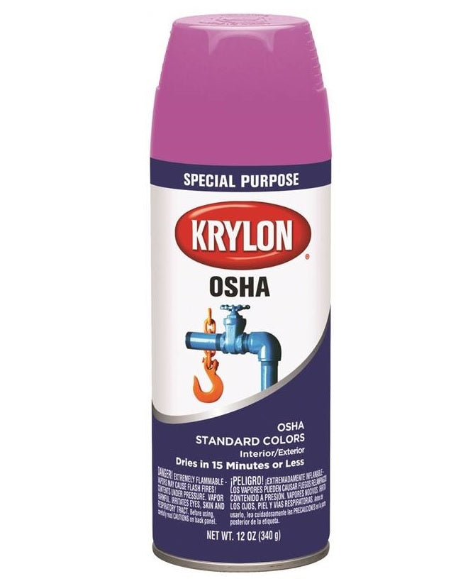 Krylon 1929 OSHA Safety Colors Spray Paint, 12 Oz, Purple