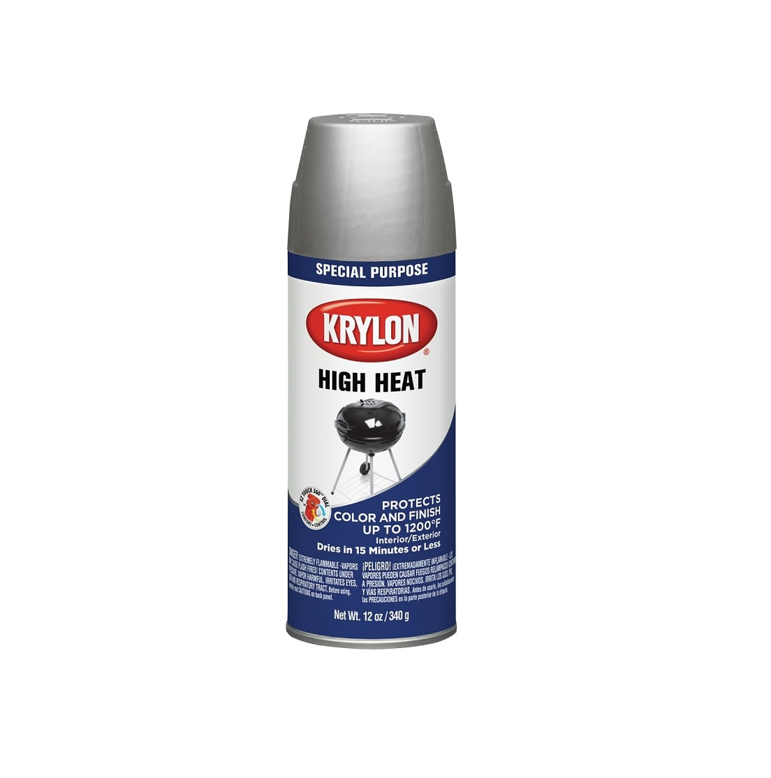 Krylon K01407777 Spray Paint, Metallic, Aluminum, 12 Ounce