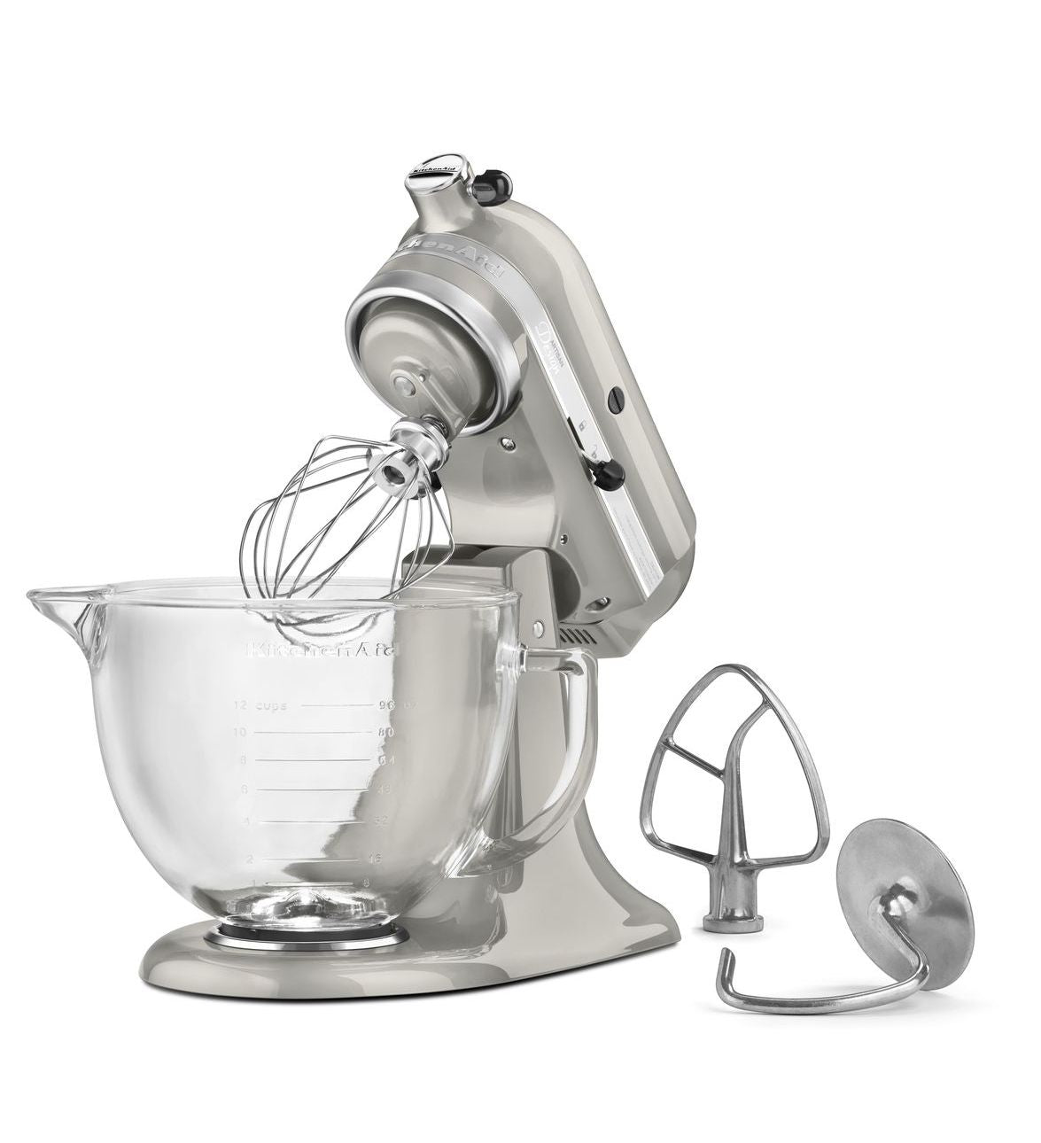 KitchenAid KSM155GB Artisan Series Tilt-Head Stand Mixer, 5-Qt., Sugar Pearl Silver