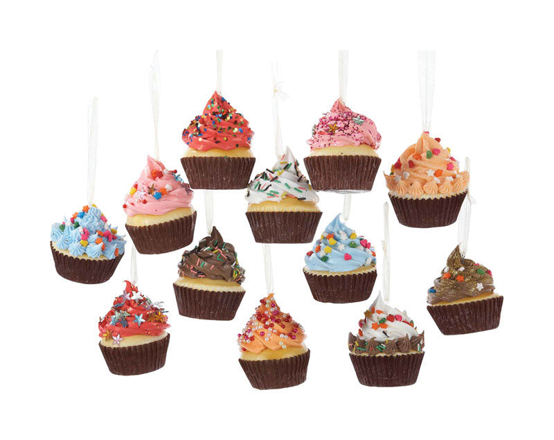 Kurt Adler D1361 Soft Cupcake Ornaments