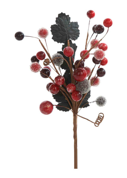 Kurt Adler K1465 Berry Tree Pick Ornament, 8"