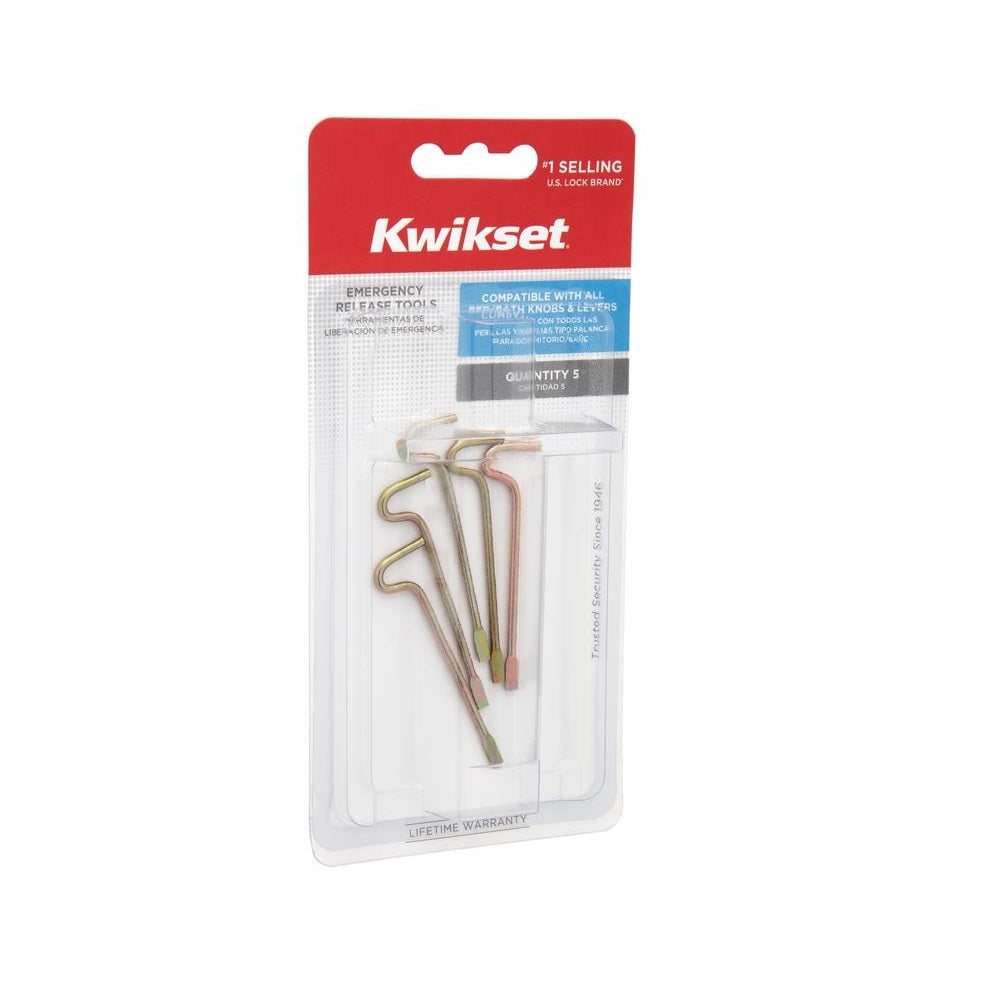 Kwikset 01087EMERTOOLCP Emergency Release Tool, Satin Nickel