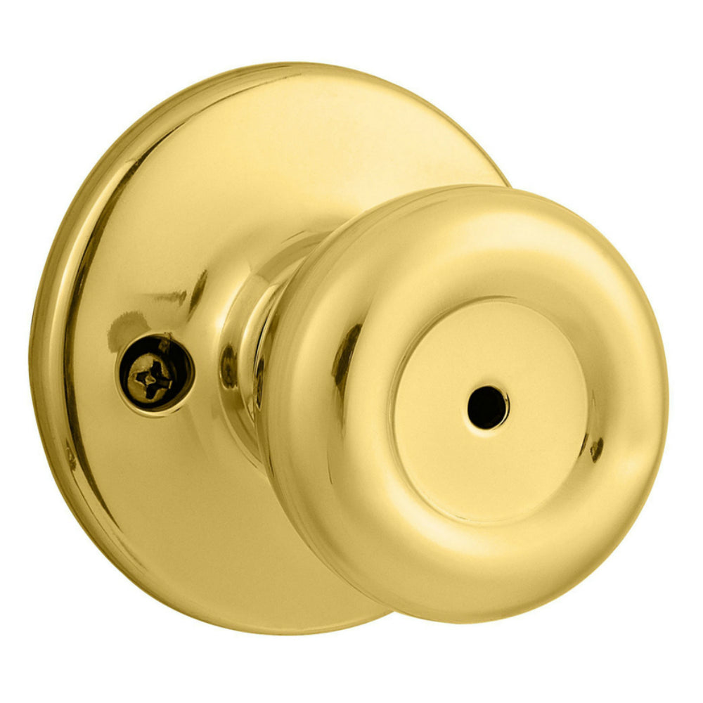 Kwikset 300T-3R Tylo Privacy Door Knob, Polished Brass