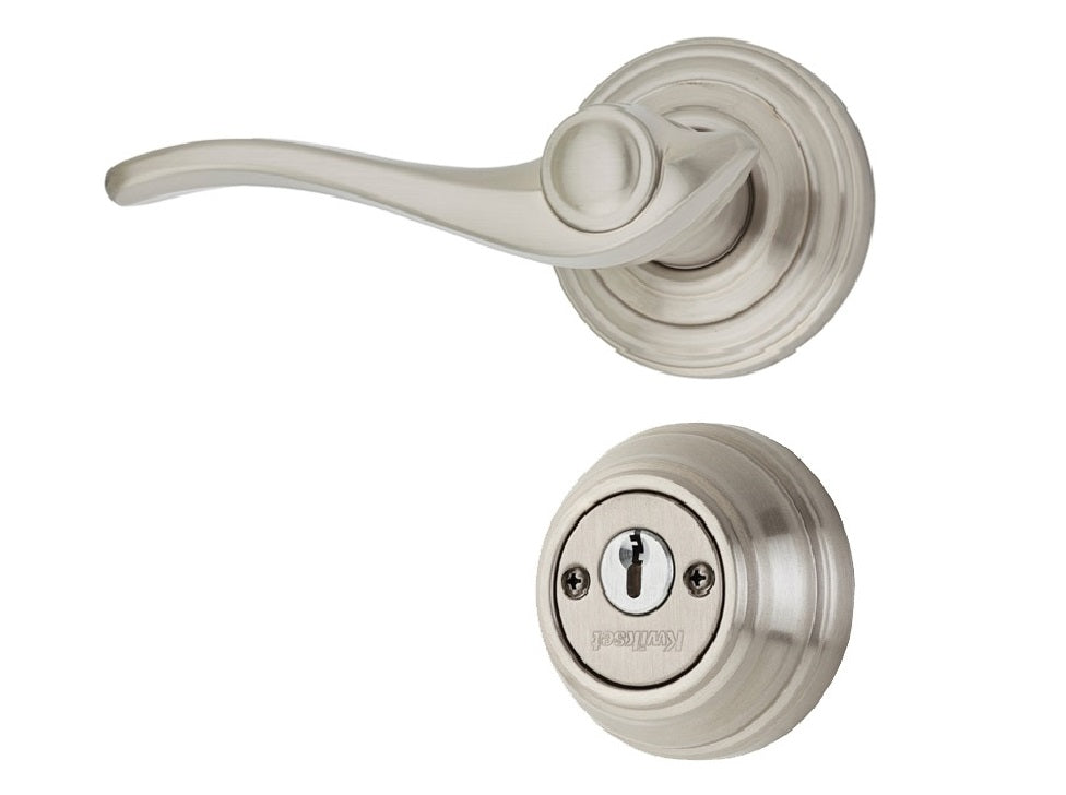 Kwikset 967AVL LH 15 Avalon Left Handed Lever, Satin Nickel