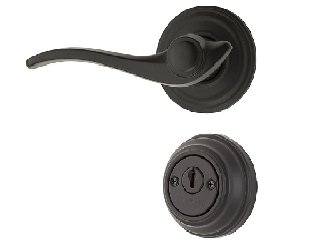 Kwikset 967AVL LH 514 Avalon Left Handed Lever, Iron Black