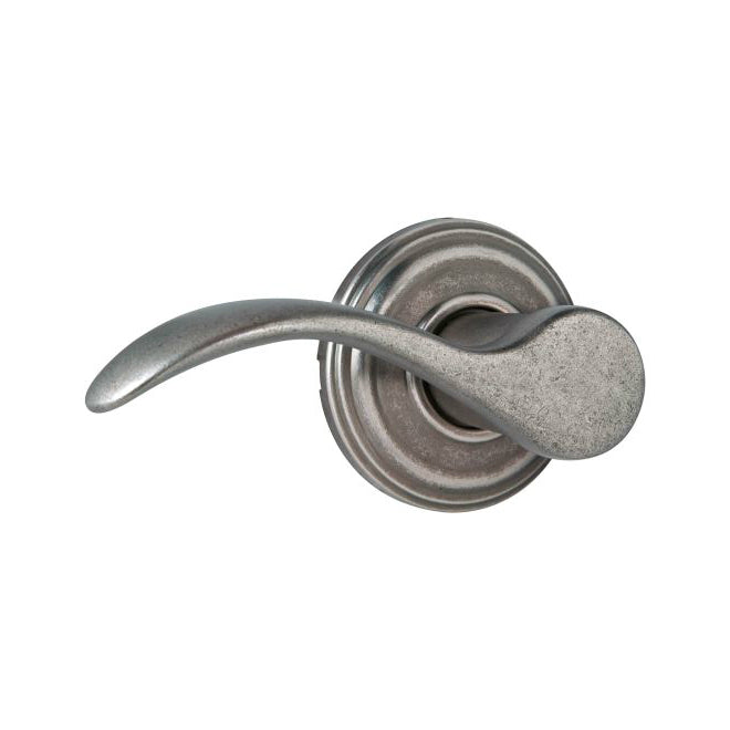 Kwikset 968PMLLH-502 Pembroke Left-Handed Interior Dummy Door Lever, Rustic Pewter
