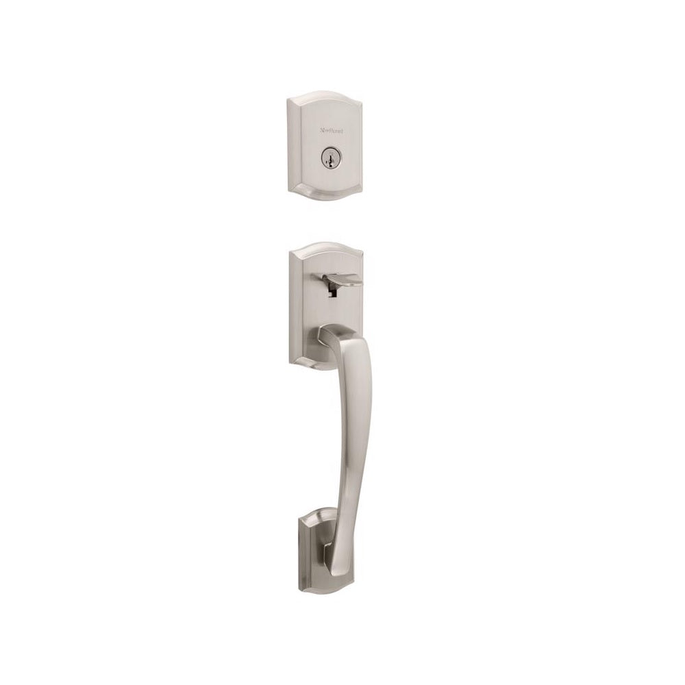 Kwikset 98180-021 Prescott Entry Handleset, Satin Nickel