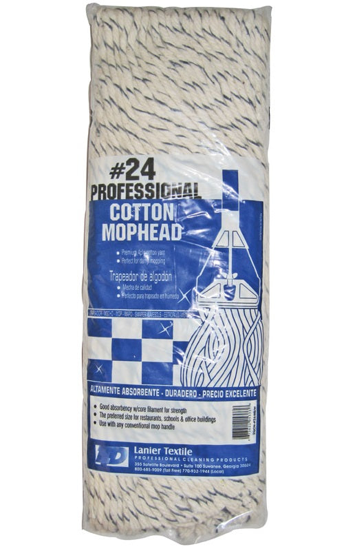 Lanier 105-4PLY-#24 #24-Professional Cotton Mop Head