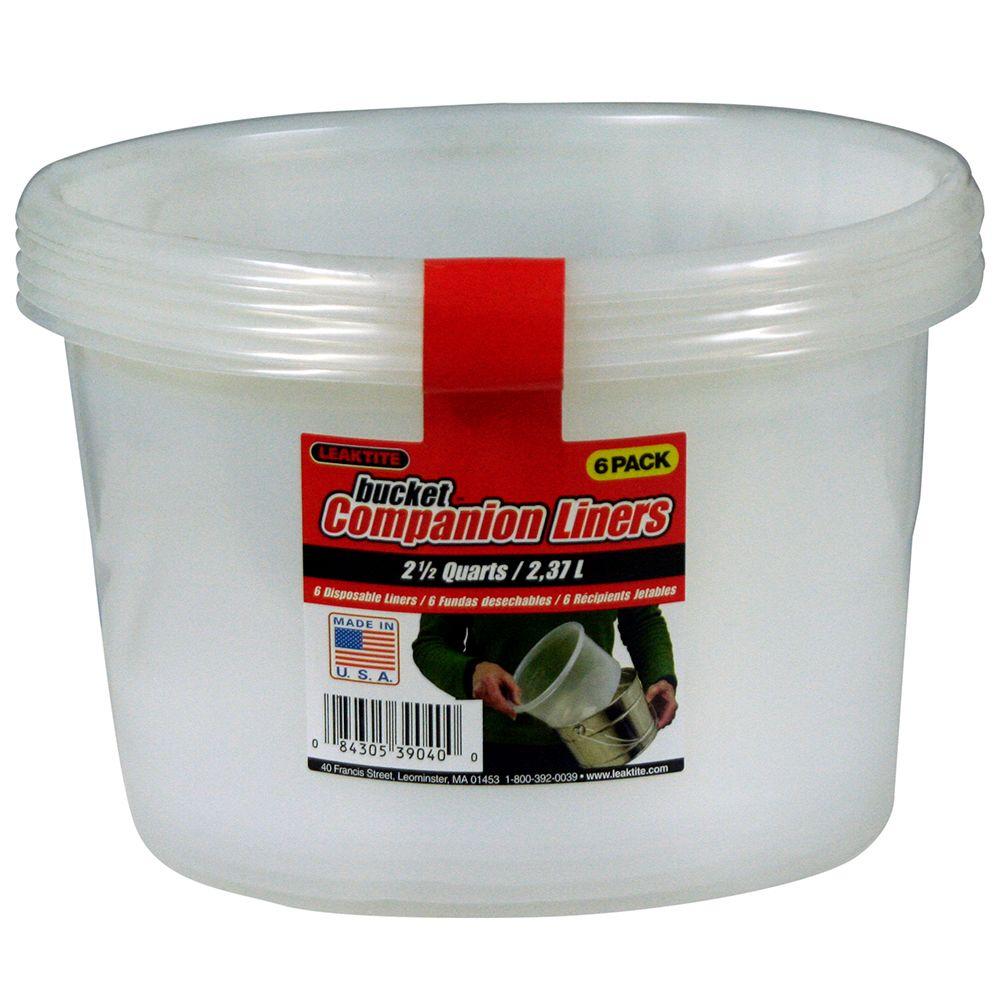 Leaktite BCL2506 Bucket Companion Plastic 2.5 Quart Pail Liner