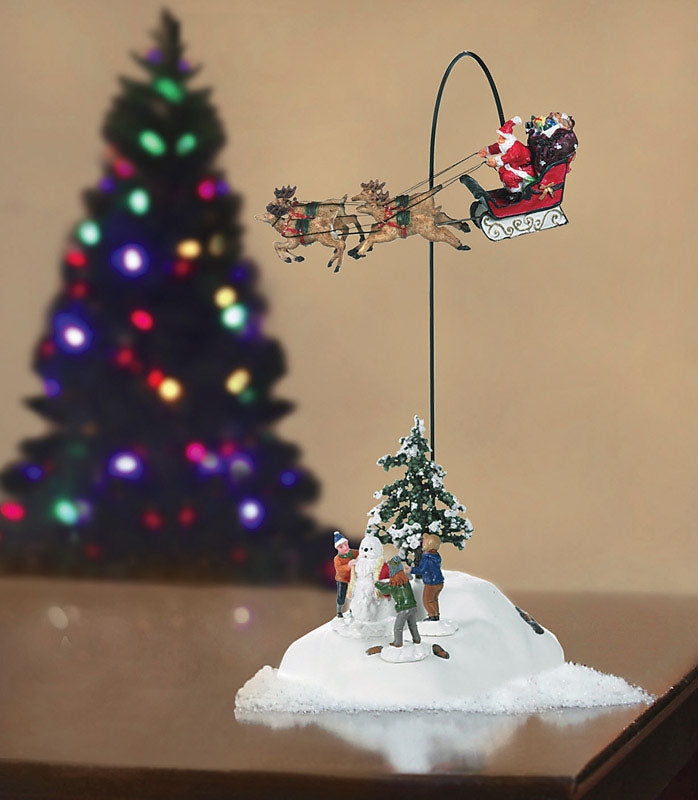 Lemax 54353 Christmas Flying Santa Village Accessory, Resin, Multicolored