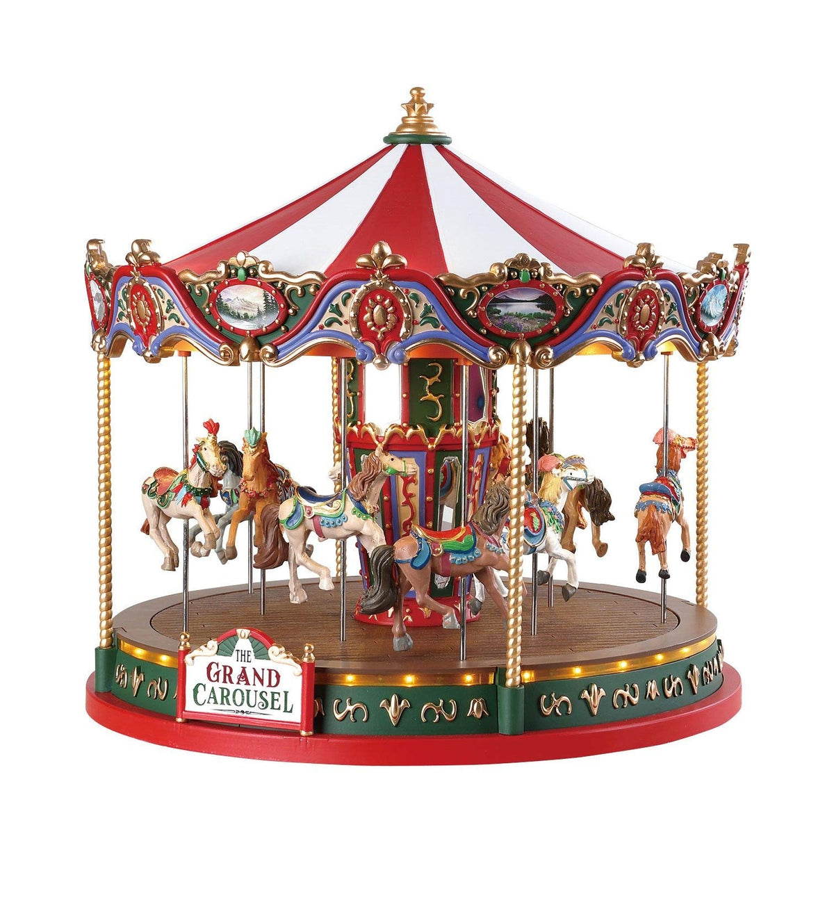 Lemax 84349 The Grand Carousel Christmas Village Accessory, Multicolored