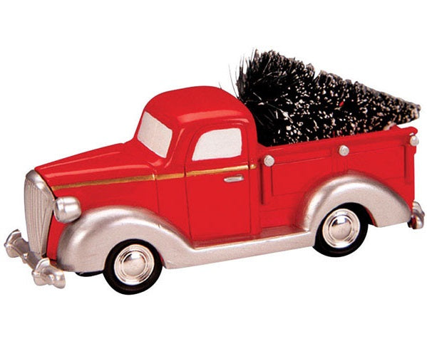 Lemax 84837 Christmas Village Pick-Up Truck, Plastic, Red