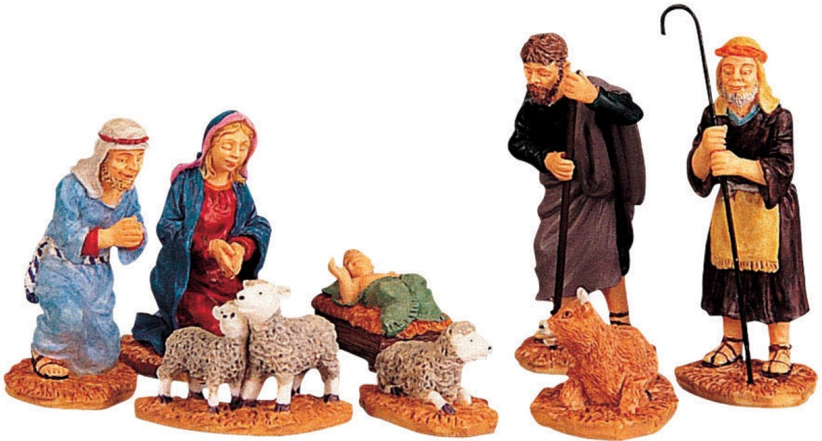 Lemax 92351 Nativity Figurines Porcelain Village Accessory, 9"