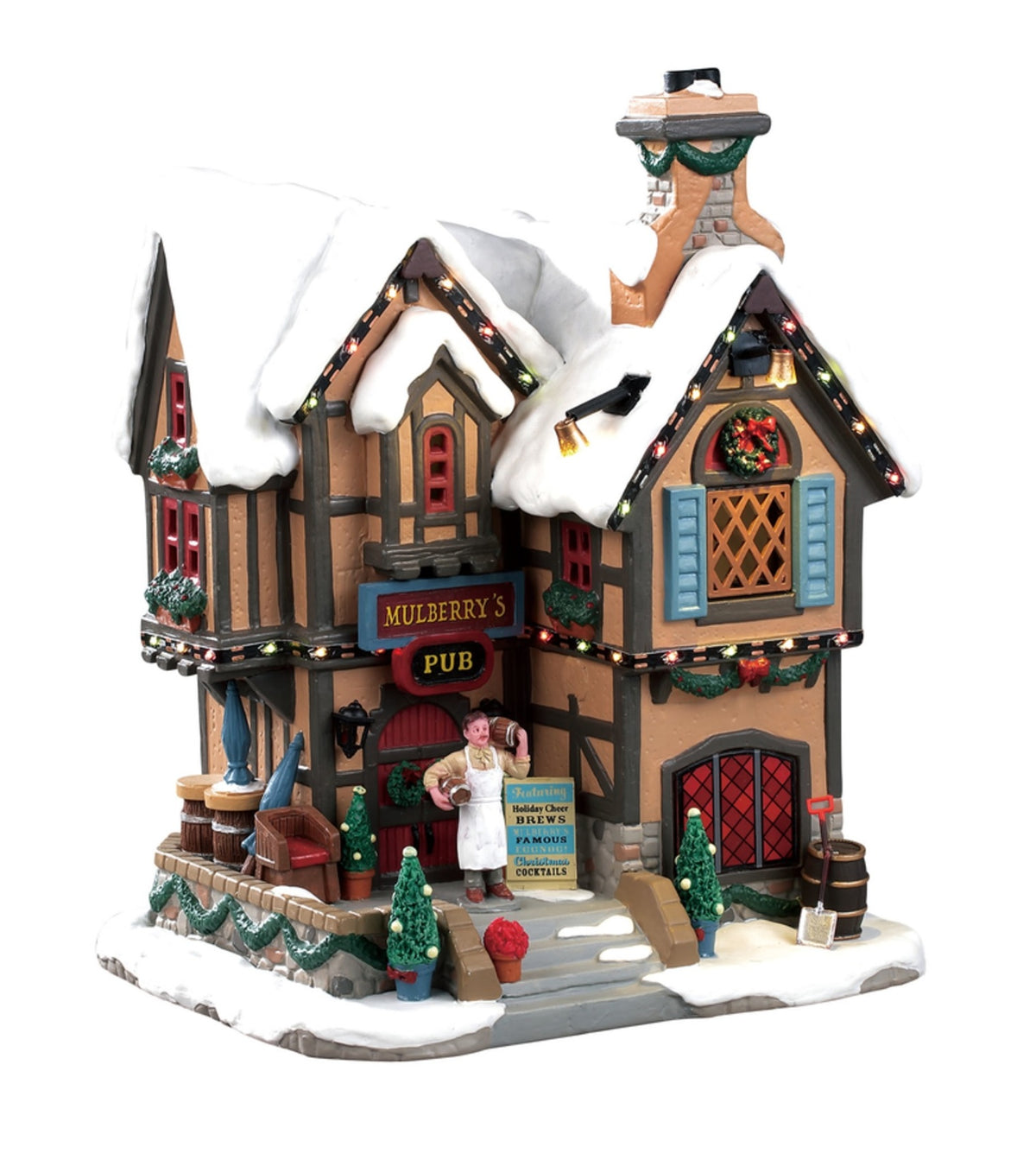 Lemax 95469 Mulberry's Pub Christmas Village Building, Multicolored