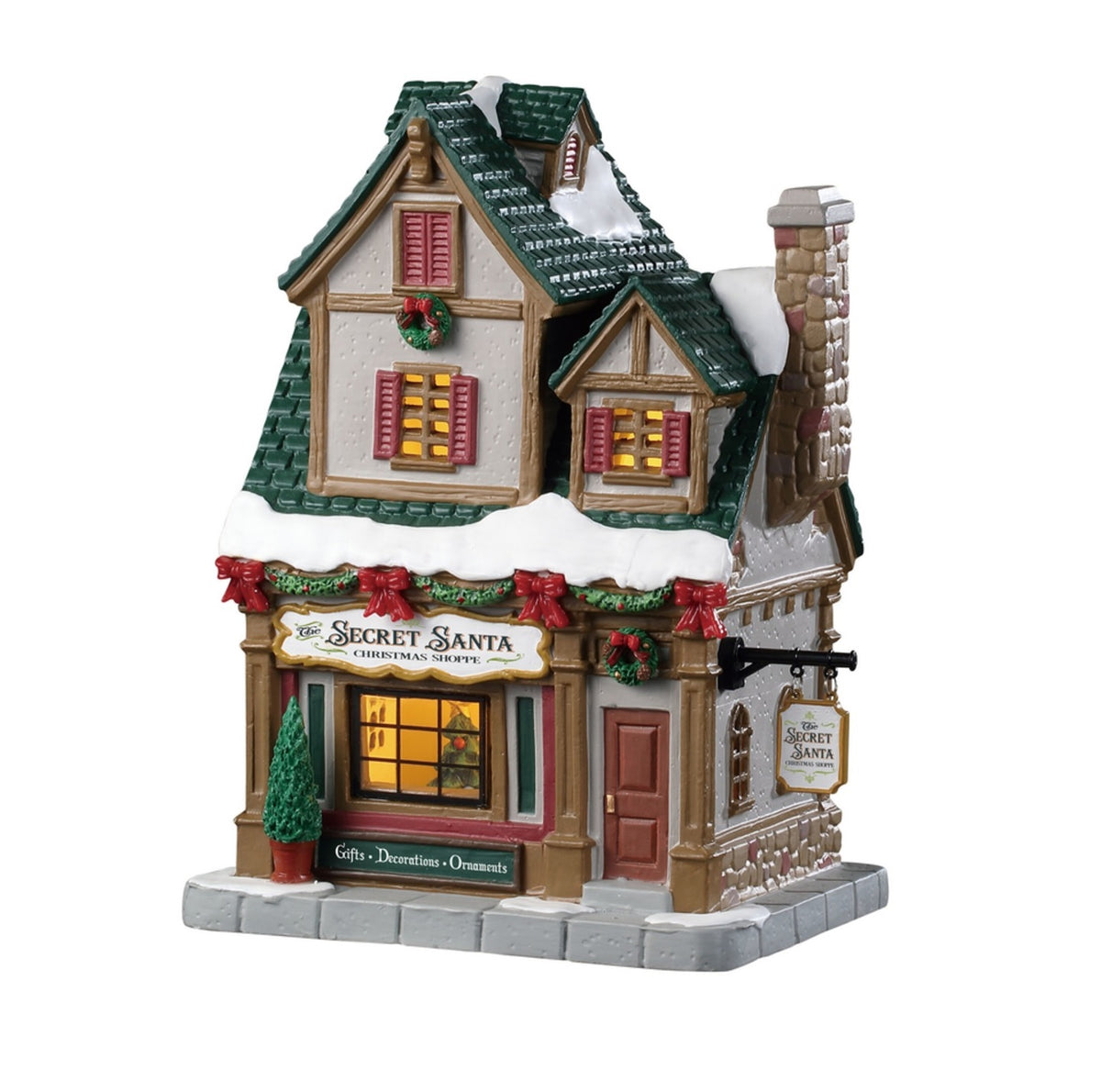 Lemax 95512 The Secret Santa Christmas Shoppe, Multicolored