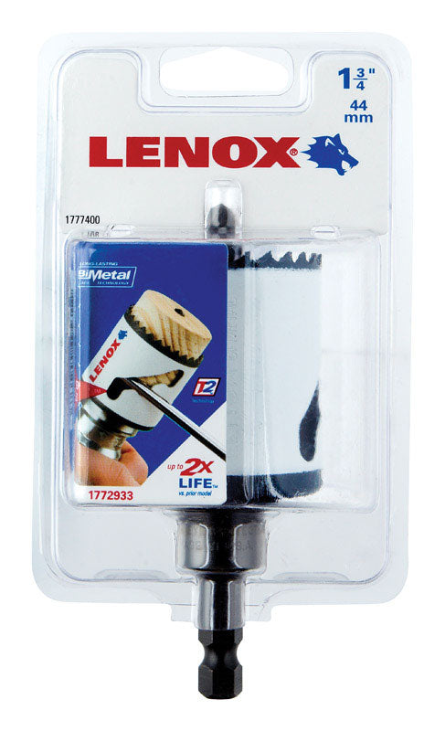 Lenox 1772933 Speed Slot Bi-Metal Hole Saw, 1-3/4 in