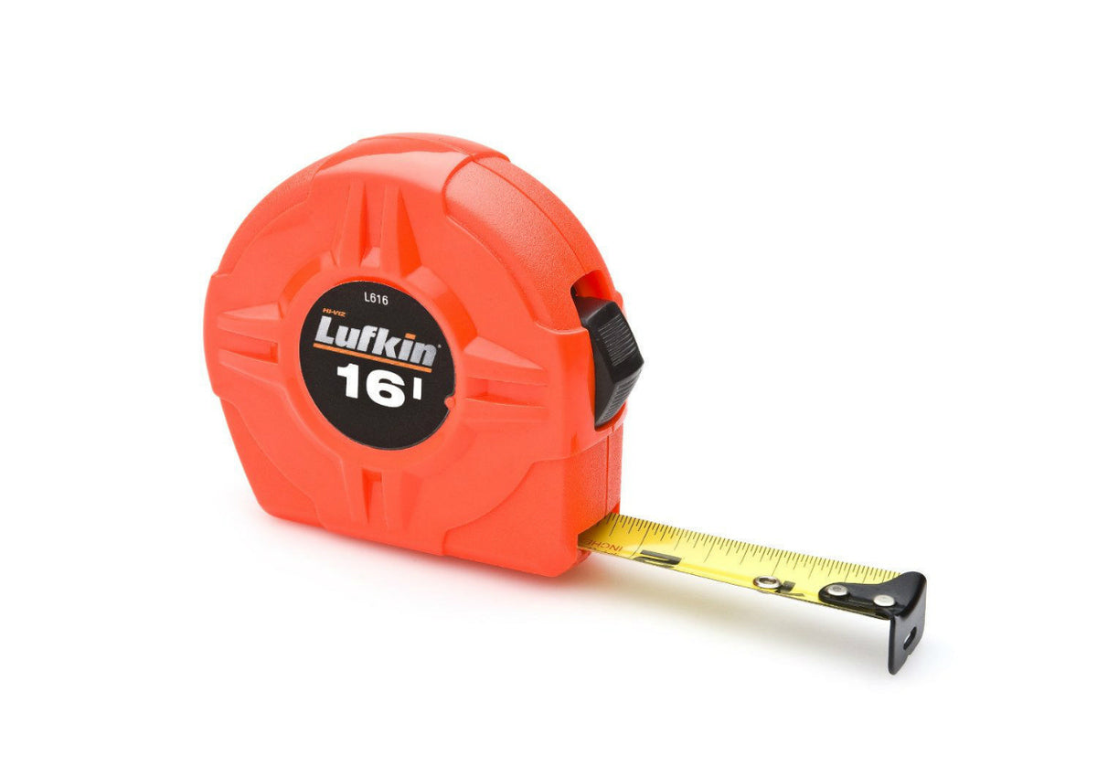 Lufkin L616N Tape Measure, Orange Case, 16 ft