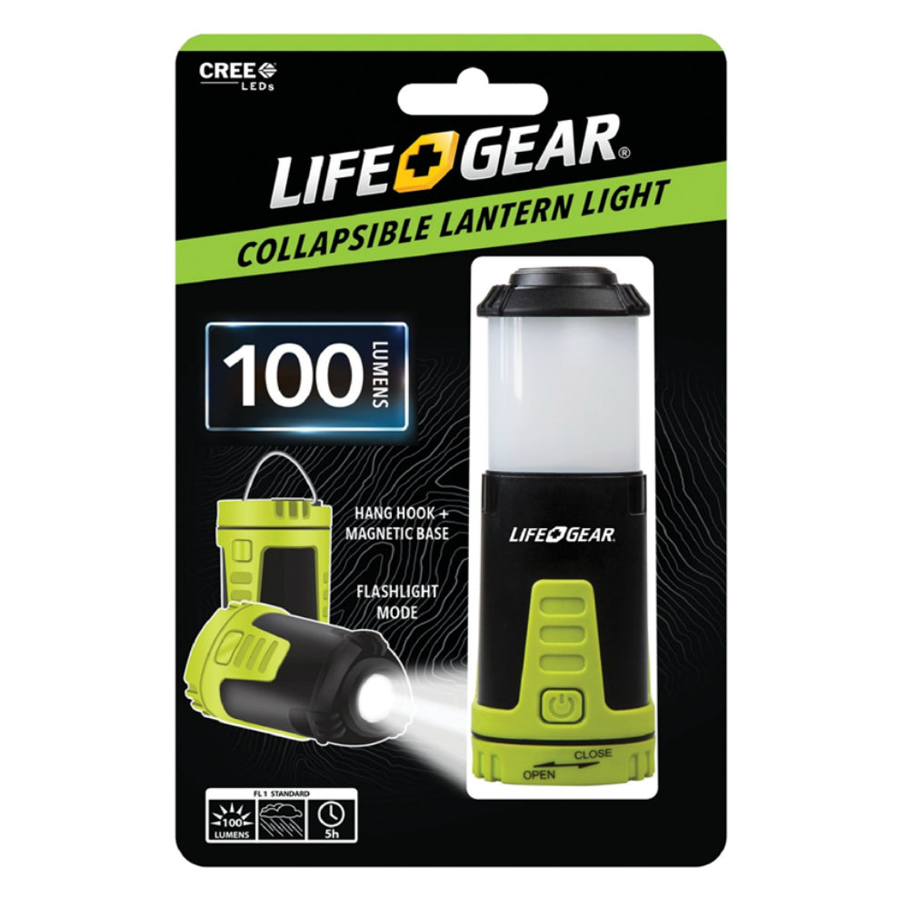 Life + Gear 41-3970 Compact Collapsible Lantern & Flashlight, 100 Lumens