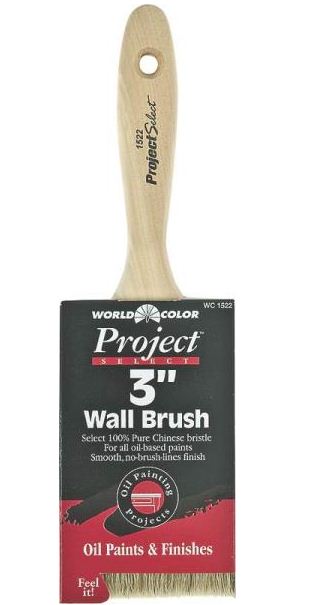 Linzer 1522-3 White Chinese Varnish/Wall Brush, 3"