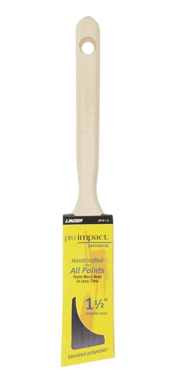 Linzer 2870 PIC 0150 Pro Impact Contractor Angled Paint Brush, 1.5"